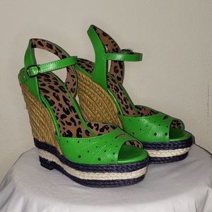Jessica Simpson Wedges T straps open toes 8.5